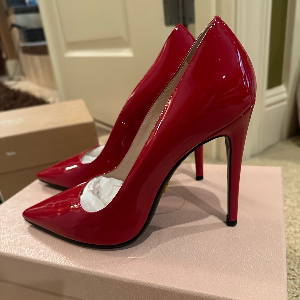 Red Prada pumps